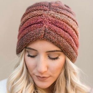 🌼Three Bird Nest Knitted Beanie